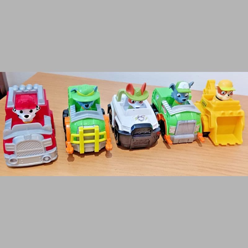 PAW Patrol Jungle Rescue Job Lot 5 Vehicles & Figures Toy Set VGC