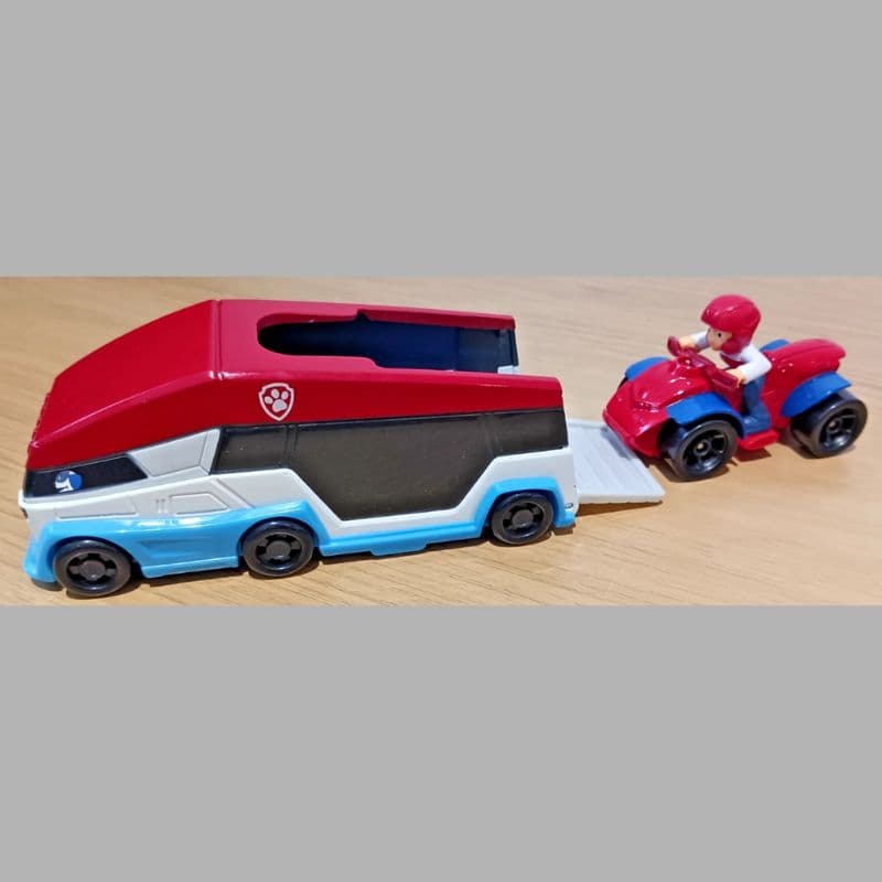 PAW Patrol Paw Patroller Rescue Team Transport Vehicle with Ryder & Bike VGC